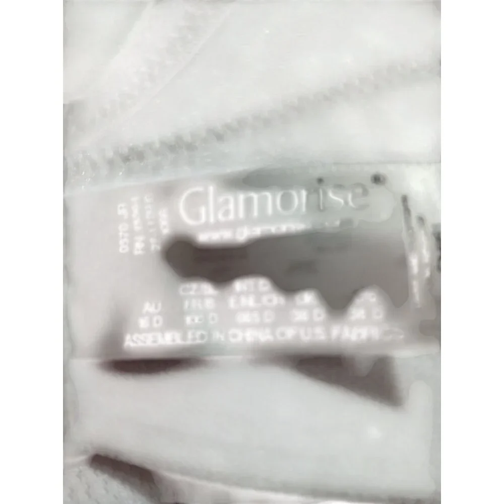 Glamorise Womens White High Impact Sports Bra CH991 Magic Lift Size 38D Wireless - Picture 10 of 11